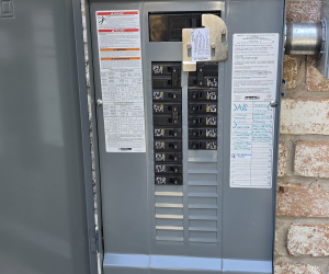 Panel with portable generator Interlock